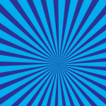 Retro blue sunbeams pattern