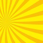 Yellow sun rays background