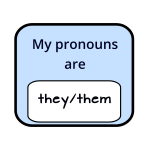 my pronouns are they them blue sticker