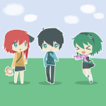 Trio of Chibi Anime Characters