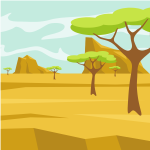 Desert with trees