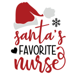 Santa'S Favorite Nurse Christmas Svg SVG PNG DXF EPS Cricut
