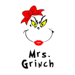 Mrs Grinch, Merry Christmas SVG PNG DXF EPS Digital Download