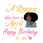 A Queen Was Born In April Melanin Birthday Black Girl Svg