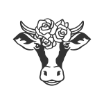 Free Floral Cow Face Svg