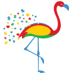 Flamingo Puzzle Pieces Autism Awareness Svg