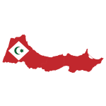 Flag map of Rif خريطة جمهورية الريف