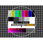Fernseher früher 1973 Testbild mit Test Ton in SVG