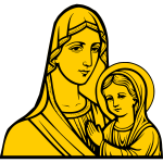 Virgin Mary and her mother 1c