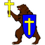 The bear as a knight who protects and spreads Christianity