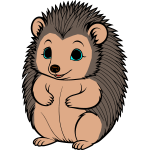 Cute cartoon hedgehog