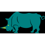 A rhinoceros with a magical horn