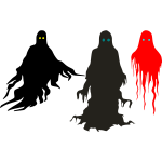 Three ghosts looking for people to scare