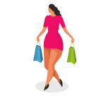 Woman going shopping