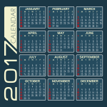 1 Dark blue calendar by DG RA