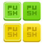 1 flat shaded ui push buttons