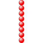 1x8 red balls