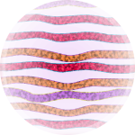 Spherical shape with curved stripes