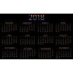 2018 Calendar Prismatic