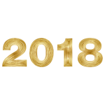 2018 Happy New Year Black Font Free SVG
