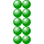 2x5 green balls