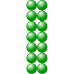 2x7 green balls