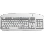 Logitech keyboard vector image