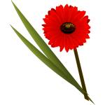 Red flower symbol