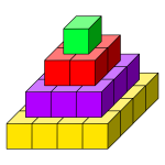 Cubes pyramid