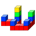 Colored cube toys