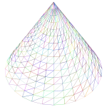 3D Cone Wireframe Prismatic