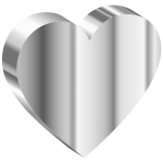 3D Heart Of Stainless Steel