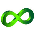Green infinity symbol