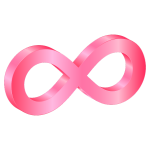 Pink infinity symbol