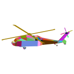 3D Low Poly Blackhawk Helicopter Prismatic