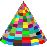 3D Multicolored Cone