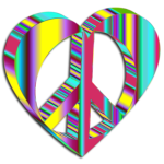3D Peace Heart Mark II Psychedelic 2