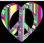 3D Peace Heart Mark II Psychedelic