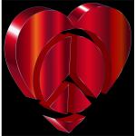 3D Peace Heart