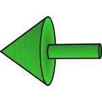 Green left arrow