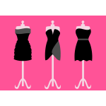 Lady outfit on a stand vector illustration