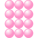 3x4 pink balls