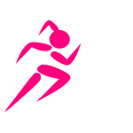 Pink girl running