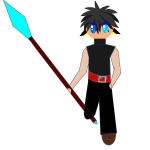 Anime character with spear