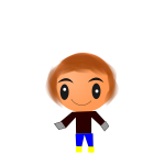 Animated boy vector image