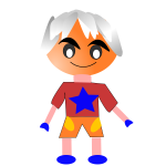 Gray-haired boy vector image