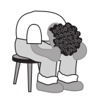 Boy crying vector clip art