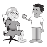 Vector image of kids conducting experiment