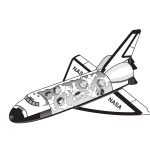 Vector image of a space shuttle