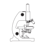 Microscope vector drawing